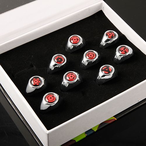 Naruto Sharingan Conjunto 9 Anéis