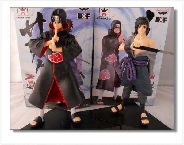 Naruto- Conjunto de 2 Bonecos Itachi & Sasuke Uchiha